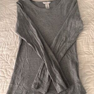 H&M Heather Gray Long Sleeve Top
